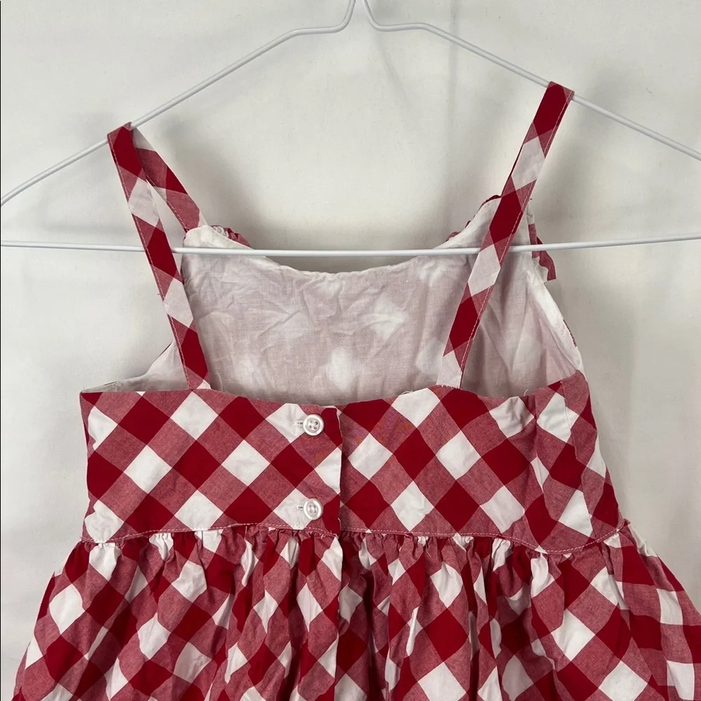 Gymboree - Size 7 - Girls Dress - Red and White Plaid - Picnic - Sleeveless